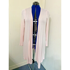 J Jill WEAREVER COLLECTION Pink Open FRONT CARDIGAN SIZE MEDIUM Beachy Resort